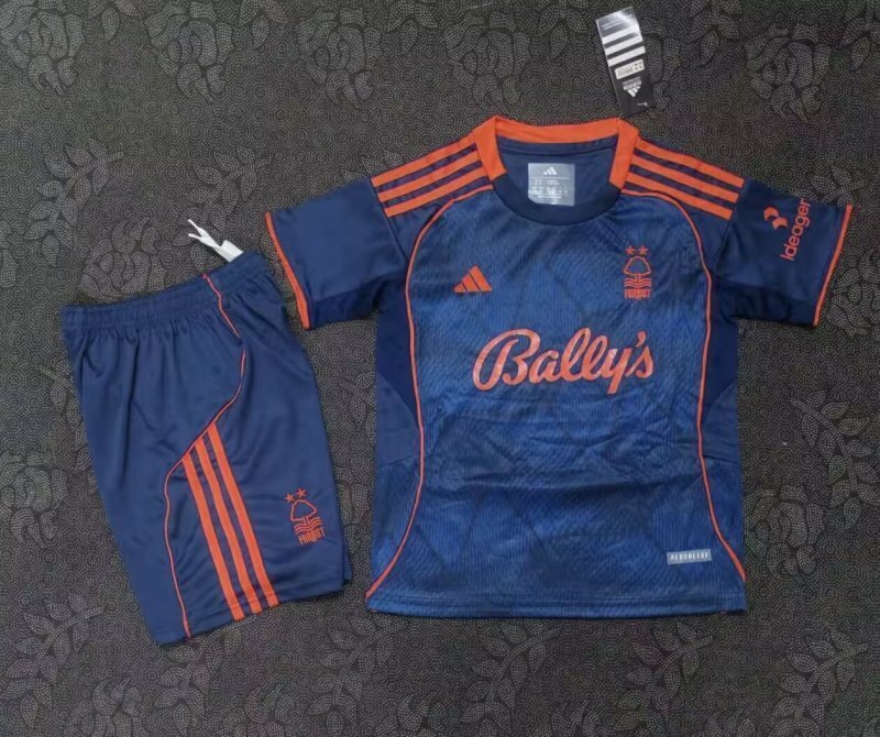 Kids-Nottingham Forest 25/26 Third Navy Blue Soccer Jersey